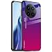Produktbild EASSGU Hülle Geeignet für vivo X90 Pro (6.78" Inches), Rückseite aus Glas mit Farbverlauf, Anti Drop und Anti Scratch Handyhülle - Lila Rot