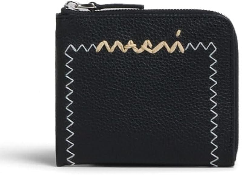 Amazon.co.jp: [Marni] マルニ ロゴ刺繍 ジップアラウンド レザー  