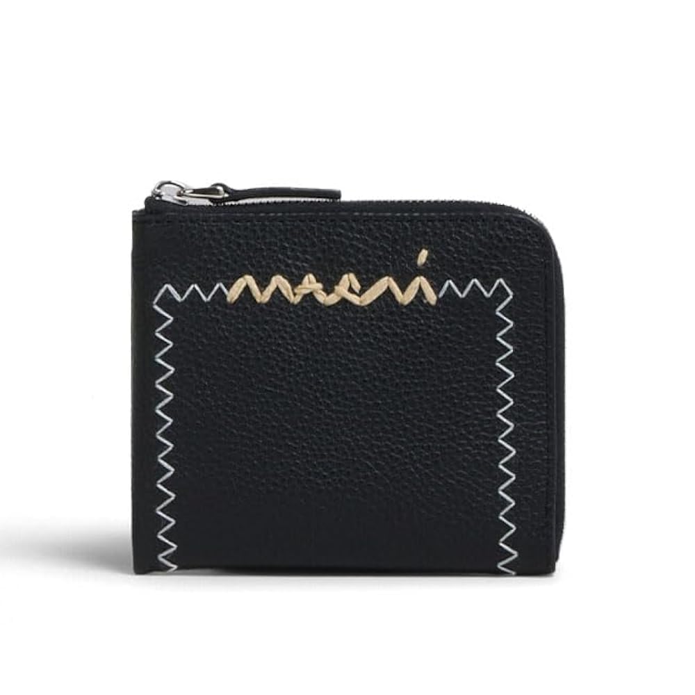 Amazon.co.jp: [Marni] マルニ ロゴ刺繍 ジップアラウンド レザー  