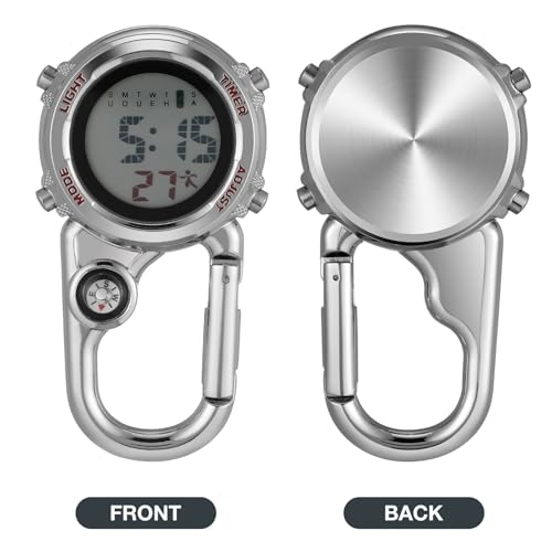 Reloj para exteriores Vaguelly mosquetón de acero inoxidable y aleación 3