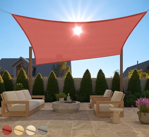 Gorilla Grip 840316702218 Heavy Duty Sun Shade, Uv Protection Fade Tear And Rust Resistant Rectangle Sunshade Canopy, Curved Edges Blocks Sunlight, Breathable Sail cover