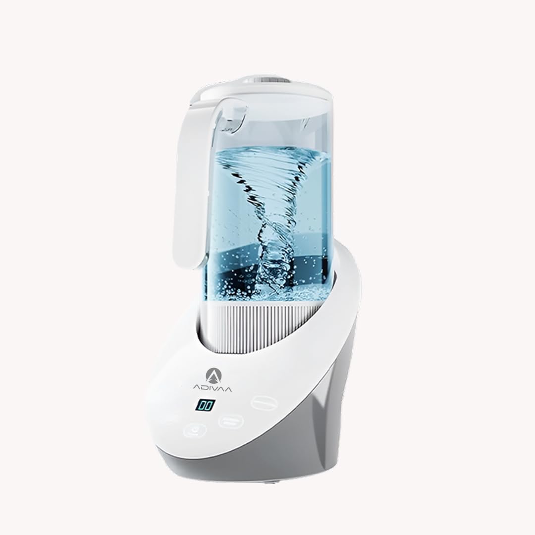 Adivaa Hydrogen Water Pitcher - BPA Free Rich Hydrogen Water Generator Electrolysis Jug with SPE/PEM Technology | Hydrogen Water Machine Ionizer, Balanced PH Levels and Filtered with Calcium Sulfite-image-45