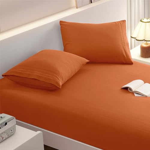vveiiye Queen Fitted Sheet with 2 Pillowcase Soft Microfiber Sheet Set 16