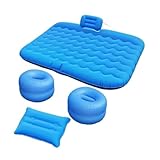 jtymx Premium Blue Gray and Beige Portable Inflatable Car Mattress, Car Beds for Vehicles, PVC Material, Suitable for Backseat Sleeping,
