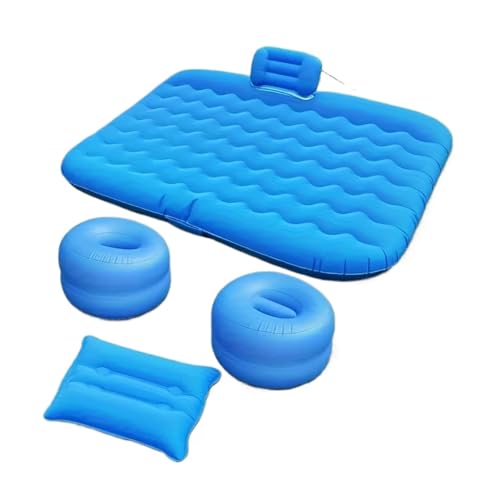 jtymx Premium Blue Gray and Beige Portable Inflatable Car Mattress, Car Beds for Vehicles, PVC Material, Suitable for Backseat Sleeping,