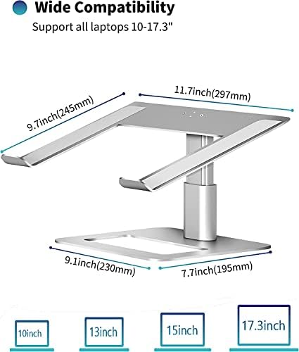 Masa için Ayarlanabilir Dizüstü Bilgisayar Standı Asansörlü Laptop Standı 10-17.3 İnç Yükseklik Ayarlı Sehpa Macbook - Görsel 5