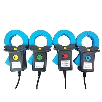ETCR5000 3 Phase Power Quality Analyzer Three Phase Multi-Functional Power Quality Logger with ETCR040B 40mm Current Clamp Sensor 4PCS Range 0.10A-100A