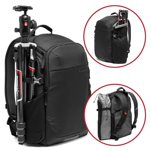 Mochila para cámara con divisores intercambiables Manfrotto Advanced Befree III y soporte 6