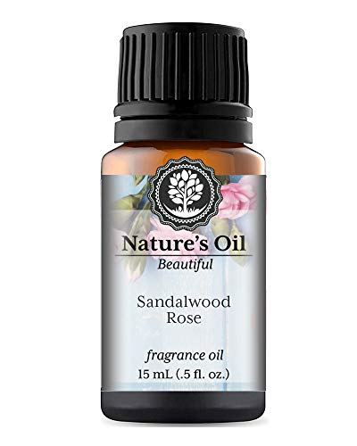 Sandalwood Rose Fragrance Oil (15ml) for Perfume, Diffusers, Soap Making, Candles, Lotion, Home Scents, Linen Spray, Bath Bombs, Slime