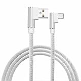 KAIBSEN® Rechter Winkel USB Typ C Kabel, (1M 2M 3M) Geflochtene USB 2.0 A bis 90 Grad USB-C Datenkabel Ladekabel für Huawei P20/P20 Pro Mate 10 Samsung Galaxy S9/S8+, Note 8 LG V30 V20 G6 und mehr