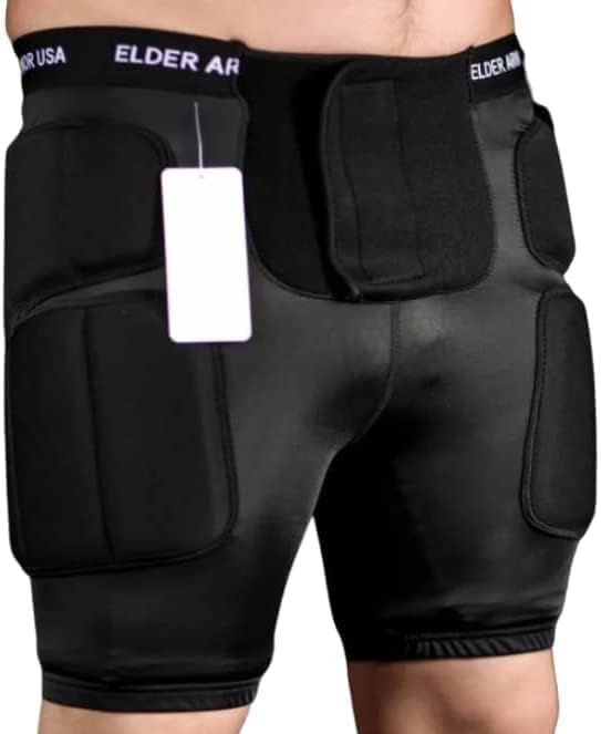 Elder Armor USA: Senior Hip Protection pad That Prevents and Protects The Hip, sit Bone, Tailbone, & Thigh from Injury Due to Fall. Light. Lightweight Breathable Matrial. Unisex Size 38-44