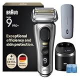 Braun Serie 9 Pro + Rasoio Elettrico Barba con Powercase, 9577cc Argento