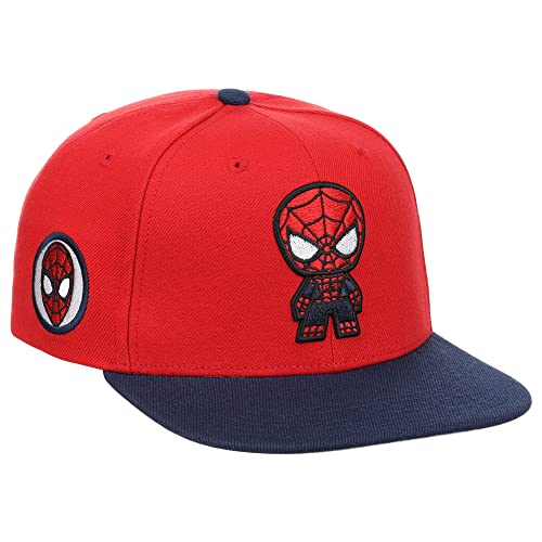 Marvel Youth Spiderman Character Adjustable Snapback Cap Red/Navy #TOP2