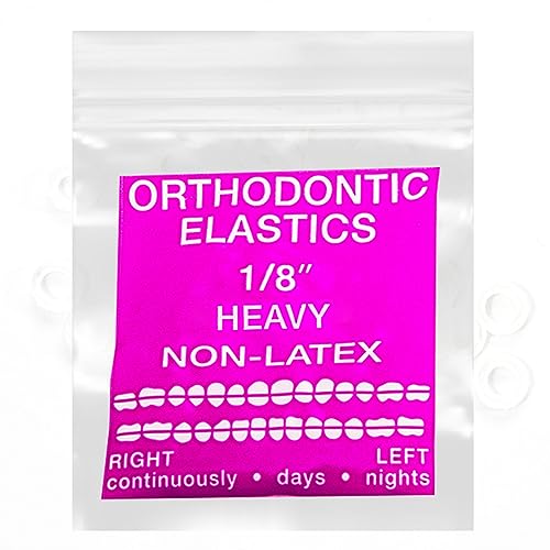 Clear Non-Latex 100 counts, Intraoral Elastic Bands Orthodontic Elastics Dental Rubber Bands Made in...