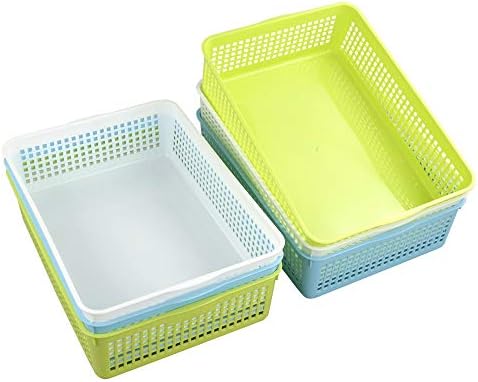 Ucake A4 Plastic Storage Baskets Trays, 6 Pack