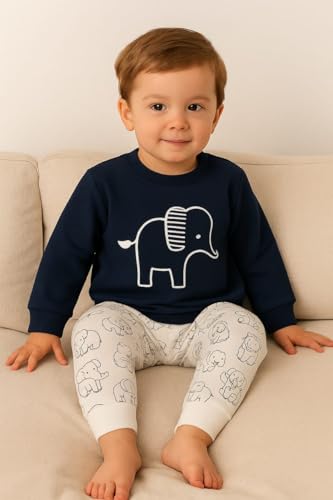 Image of NOVA BLOOM Kids Clothes for Boys | Cotton Printed Sweatshirt and Pants Set, Lightweight Breathable Kids Dress Boy Outfit, Comfortable Baby Boy Dress for Summer and Winter Wear