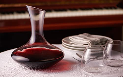 Foto von Wein-Dekanter 170 cl – für Wein Rotwein Rose – Kristall-Weinkaraffe Weinhorn Trinkhorn Karaffe Dekantierer Gefäß Ausgießgefäß – Weinbelüfter für ein besseres Weinerlebnis - Sipour