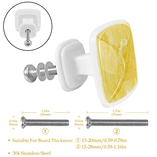 Tiroir de commode et poignées de cuisine boutons marbre jaune