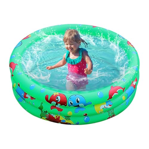 Piscina Gonfiabile Per Bambini - Piscina Gonfiabile Per Bambini, Pavimento Morbido Imbottito, Funzione Di Drenaggio, Impugnatura, Vasca Con Palline | Giocattolo Estivo Pers Giochi D'acqua All'aperto P