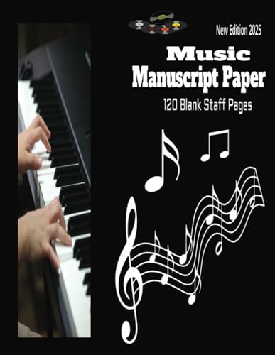 music manuscript paper: Blank Sheet Music Notebook ] Staff Paper Notebook] Staff Manuscript Pad] 120 Pages ] 8.5×11 inches