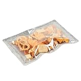 Restaurantware Bag Tek 8.25 Inch Heat And Seal Sample Bags 100 Small Heat Seal Bags - Clear Window Heat Sealable Black Plastic Heat Sealable Bags Leak-Resistant For Sandwiches Or Snacks