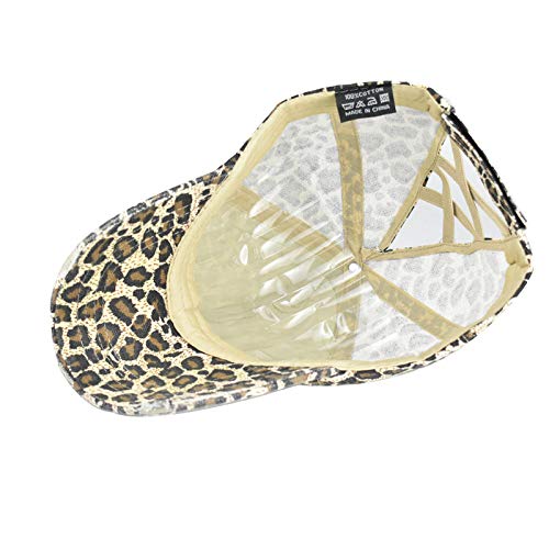 Adjustable Cap Cotton Hat Cross Baseball Cap Distressed Outdoor Headdress Old Chapeau For Outdoor Activities Leopard #TOP6