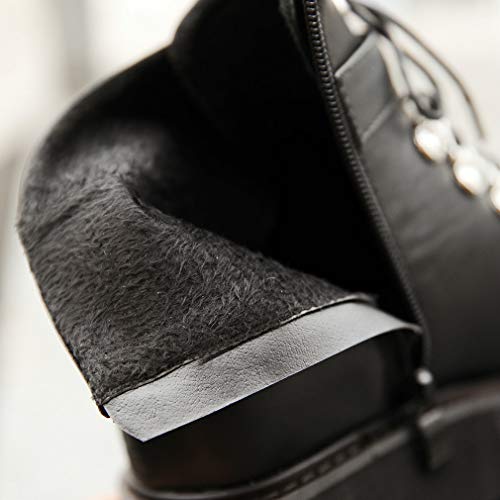 Image of Parisuit Womens Goth Patent Ankle Boots Platform Chunky Combat Boots | Lace Up, Gothic Boots, High Heel, Punk Short Booties, Buckle Boots, Chain Boots