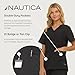 Nautica Women's Scrub Set, 9-Pocket Breathable & Stretchy Pants & Tops