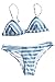 Cupshe Fashion Women Stripe Printing Bikini Set (S)