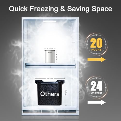 Image of Clear Ice Cube Maker, 2.5 Inch Stainless Steel Crystal Large Clear Ice Ball Maker, Silicone Ice Cube Mold for Cocktails, Drinks & Bourbon, Whiskey Gifts for Men (4 Pack)