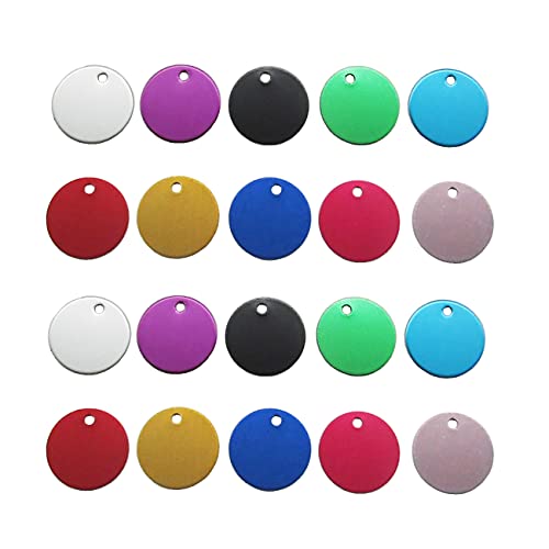 Red Dingo Custom Engraved Dog ID Tag - Flower Medium/Light Blue