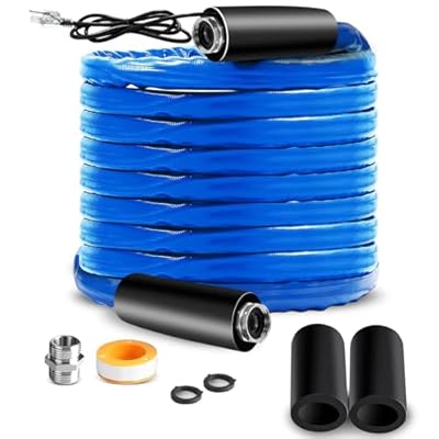Dexepe 75 FT Upgraded Heated Water Hose with Storage Bag 5/8 Inch Inner Diameter with Energy Saving Thermostat Withstand Temperatures Down to -44°F Compatible with RV/Camper/Home/Garden
