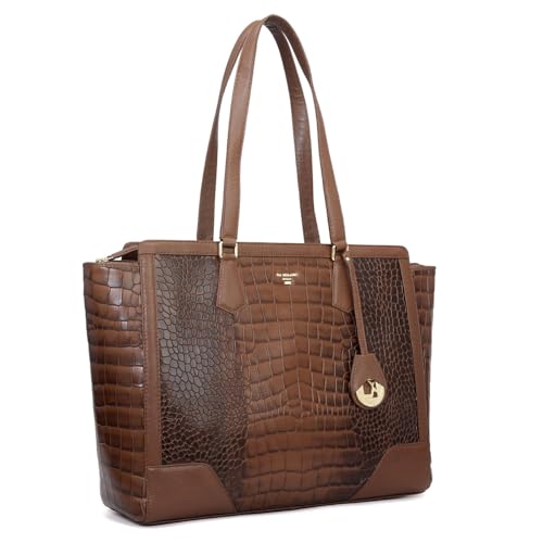 Image of Da Milano Leather Tote Bag Fits Upto 15 inch Laptop