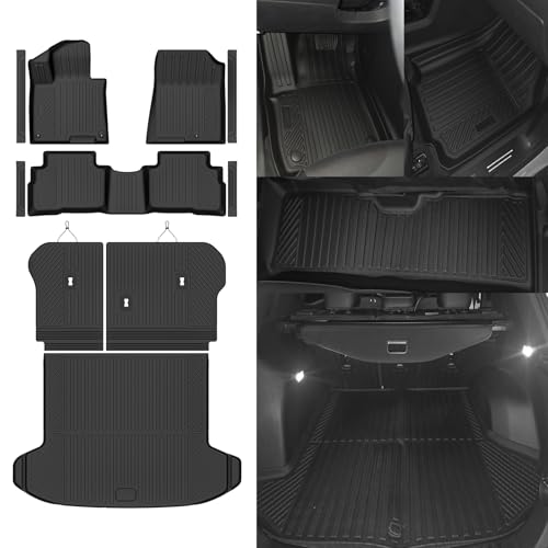 NQOQN Custom Fit Floor Mats for Kia Sportage Hybrid 2023-2026 (Not for PHEV) All Weather TPE Floor Liners and Trunk Mat & Backrest Protectors & Door Sill Guard Odorless Full Set Interior Accessories