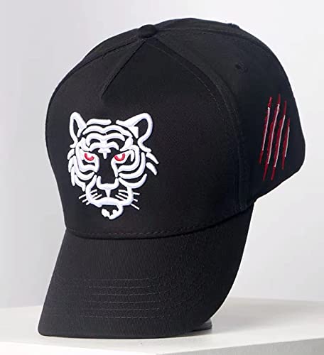 Image of Tiger Hat Trucker Snapback Animal Cap Dad Hats Cool Hip Hop Sports Fan Baseball Cap Embroidered Tennis Caps for Men Women (White)
