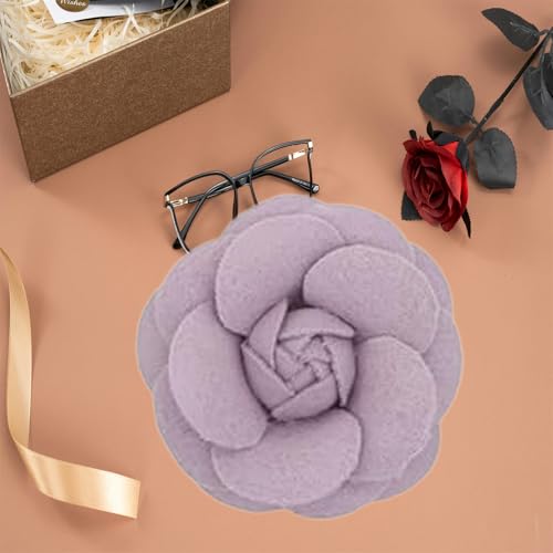 Image of Camellia Hair Clip and Brooch Pin for Women Dainty Flower Broochs Lapel Pins Designer Inspired Camellia Peony Rose Brooches Flower DIY Clothing Shoes Hats Accessories Wedding Party Dance Banquet Dress Suit Ceremony Jewelry Accessories