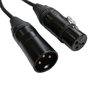 Canare EC05-B/Black XLR Cable, Microphone Cable, Neutolic Connector, Black, 16.4 ft (5 m)