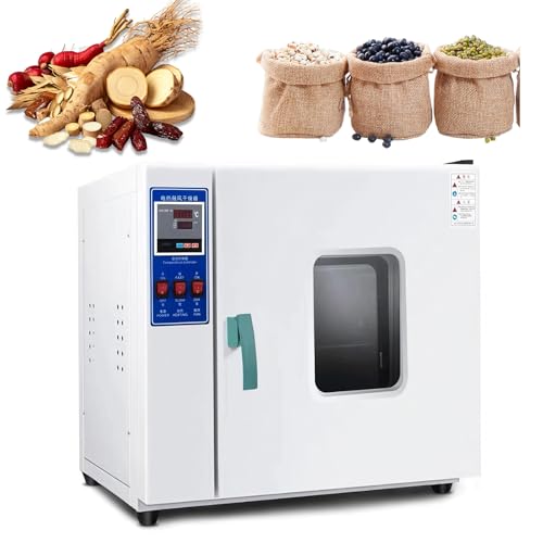 Lab oven, 500W Constant Temperature Blast Drying Oven for Laboratory/Industrial, 16L Lab Drying and Heating Oven w/Vacuum Gauge and Digital Controller stainlesssteel-16L