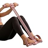 Allenamento Multifunzione Total Body: Il trainer a pedali per yoga unisce elastici di resistenza e pedali a 6 tubi, consentendo esercizi di spinta e trazione per la parte superiore del corpo, estensioni per gli inferiori e attivazione dei muscoli core per un allenamento completo che migliora e flessibilità.