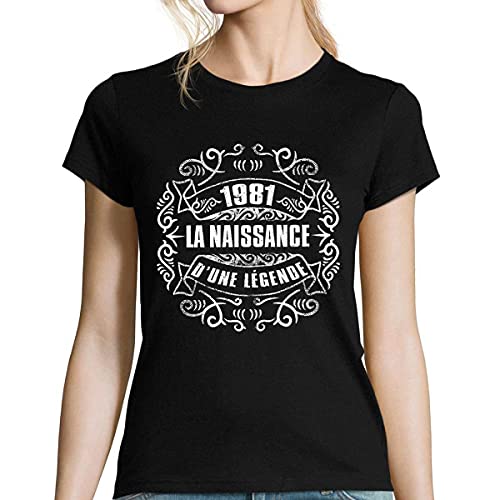 T-Shirt Femme Anniversaire 1981 Planetee vêtement vintage mode été
