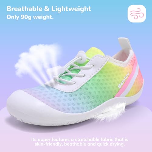 Image of WateLves Wide Toddler Water Shoes Kids Barefoot Athletic Sneakers Girls Boys Quick Dry Aqua Socks for Beach Hiking Swim Kayak Sport Accessories, Camping Essentials