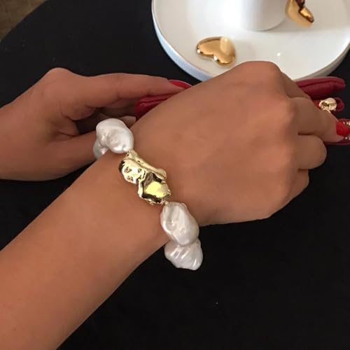 Harry and Henry Baroque Pearl Bracelet for Women Elegant Irregular Pearls Bracelets Adjustable Boho Jewelry Gift for Her Birthday Wedding Jewelry Gifts3