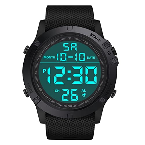 XXblack MDC Militär Uhr Herrenuhr Outdoor Männer mit Datum Leuchtende Tactical Männeruhr Fliegeruhren Armee Arbeitsuhr 5ATM Wasserdicht Nylonband(Black,Einheitsgröße) Cover