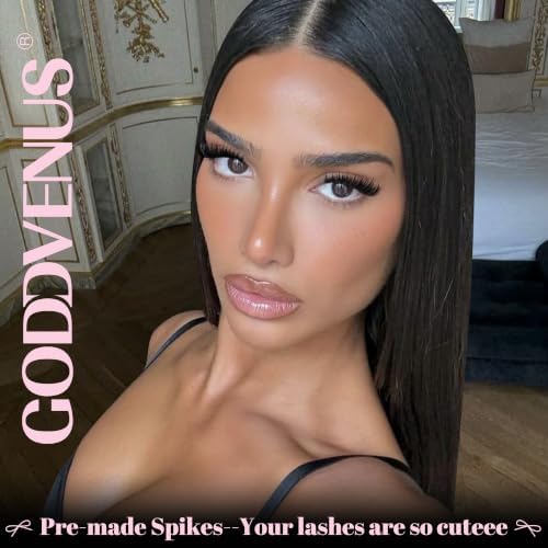 Goddvenus Pre-made Spikes Lash Clusters Wispy Manga Eyelash Clusters - 1