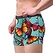 yyunbmr Cool Funny Boxer Briefs for Men Humorous Trunks 3D Cut Underwear Mens Fashion Shorts Butterfly and cello Print, Black, XXL