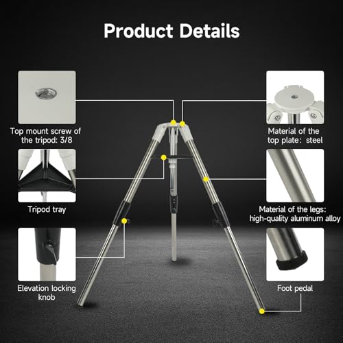 SVBONY SV225T Astronomical Telescope Tripod, Extendable Aluminum Tripod, Portable Telescope Accessories, Compatible with SV225 Series Alt-Azimuth Mounts, Ideal for Astronomical Observations — view 5