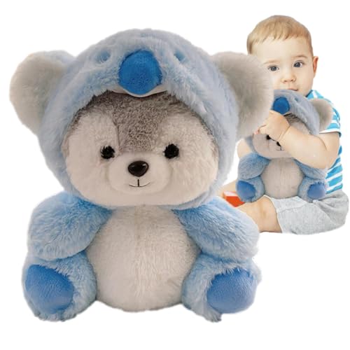 Peluche para perros Husky | Cute Creative Pet transformado Koala Pig Fox Dinosaur Peluche | Perro de peluche Husky para los amantes de los perros de