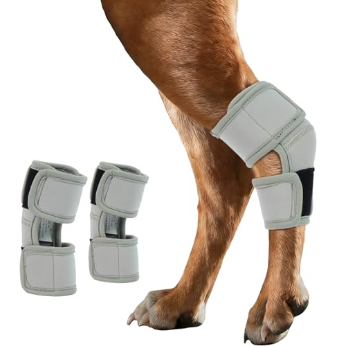 IECOii IECOii 1 Pair Dog Hock Brace, Dog Hind Leg Brace & Dogs Elbow Sleeve to Stop Licking Wounds, Pet Compression Legs Wrap (NO Metal Insert) for Weak Legs, Joint Discomfort and a Mild ACL Tear,