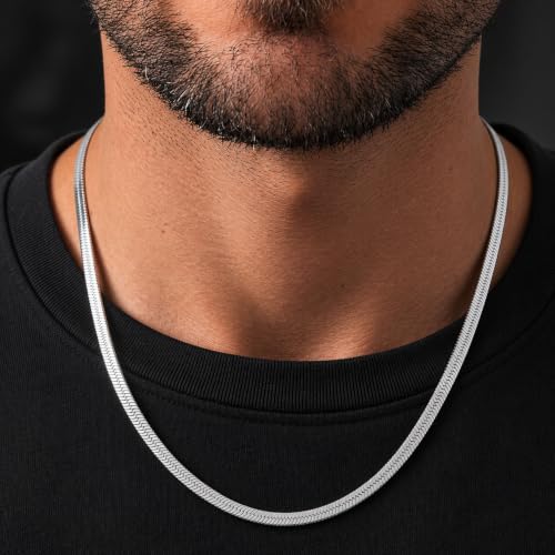 Image of THE MEN THING Chain for Men, Luxury Pure Titanium Steel Chain | Silver Stainless Steel Chain | Necklace Jewellery for Men & Boys