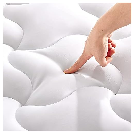 SLEEP ZONE Cooling Mattress Topper King Size Mattress Pad, Quilted Fitted Pillow Top Mattress Protector Cover, Machine Washable, Fluffy Down Alternative, Deep Pocket 8-21 inch (White, King)